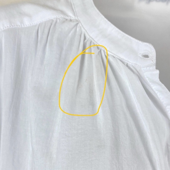 Splendid Women's Paloma White Blouse Medium High Low Cotton - Picture 7 of 9